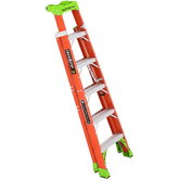 Louisville FXS1500 Fiberglass Single / A-Type Ladder "CROSS STEP" (300 lbs) - KHM Megatools Corp.